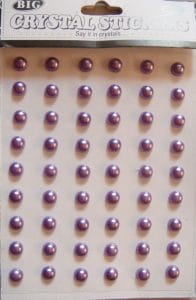 Say it in crystals - Large Pearl Stickers - Purple