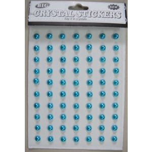 Say it in crystals - Medium Pearl Stickers - Sky Blue