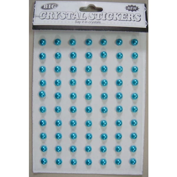 Say it in crystals - Medium Pearl Stickers - Sky Blue