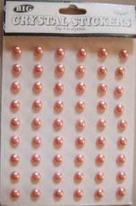 Say it in crystals - Large Pearl Stickers - Victorian Pink