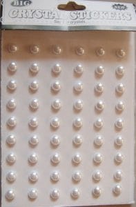 Say it in crystals - Large Pearl Stickers - White