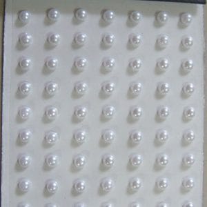 Say it in crystals - Medium Pearl Stickers - White