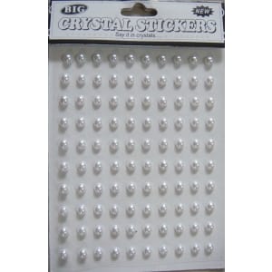 Say it in crystals - Small Pearl Stickers - White