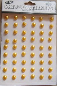 Say it in crystals - Large Pearl Stickers - Yellow