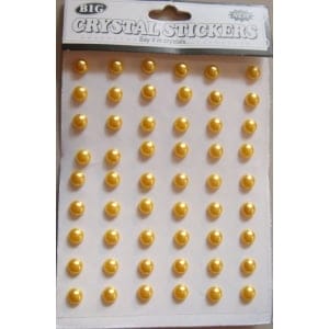 Say it in crystals - Large Pearl Stickers - Yellow