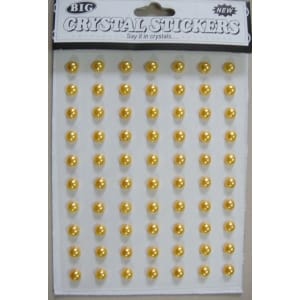 Say it in crystals - Medium Pearl Stickers - Yellow
