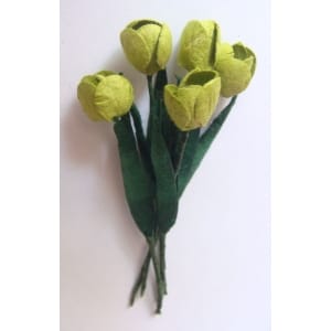 Tulips - Green (A pack of 5 tulips)