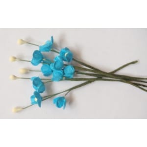 A Stem of Flowers with stamens - Blue