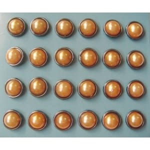 Pearl Brads (Large) - Dark Yellow