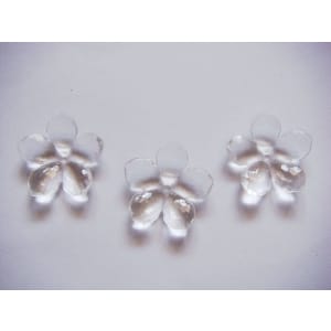 Plastic Flowers - White (Pack of 10 flowers)
