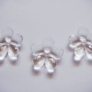Plastic Flowers - White (Pack of 10 flowers)