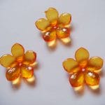 Plastic Flowers - Orange (Pack of 10 flowers)