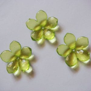 Plastic Flowers - Light Green (Pack of 10 flowers)