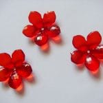 Plastic Flowers - Red (Pack of 10 flowers)