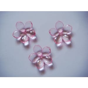 Plastic Flowers - Baby Pink (Pack of 10 flowers)