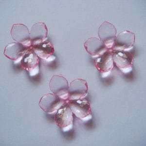 Plastic Flowers - Baby Pink (Pack of 10 flowers)