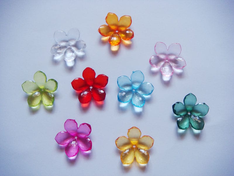 Plastic Flowers - Assorted Colors CAPF 10 Plastic Flowers - Assorted Colors