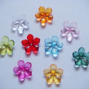 Plastic Flowers - Assorted Colors