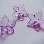 Plastic Curled Flowers - Lavendar (Pack of 10 flowers)