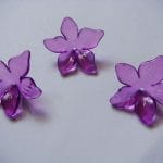 Plastic Curled Flowers - Purple (Pack of 10 flowers)