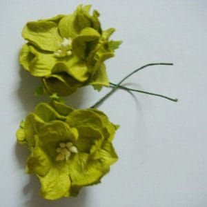 Curled Flowers (Large) - Green (Pack of 5 flowers)