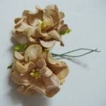 Curled Flowers (Large)  - Light Brown (A pack of 5 flowers)