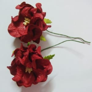 Curled Flowers (Large) - Red