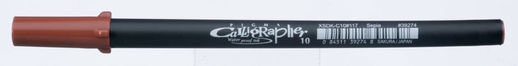 Sakura Pigma Calligrapher Sepia (Set of 3) XSDK C10 117a Sakura Pigma Calligrapher Sepia (Set of 3)