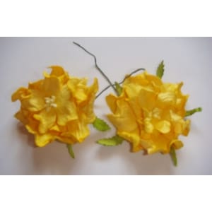 Curled Flowers (Large) - Yellow (A pack of 5 flowers)