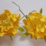 Curled Flowers (Medium)  - Yellow (A pack of 5 flowers)