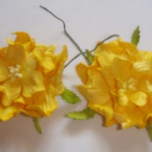 Curled Flowers (Large) - Yellow (A pack of 5 flowers)