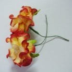 Curled Flowers (Medium)  - Yellow and Red (A pack of 5 flowers)