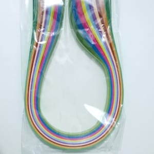 10mm Quilling Strip - Mix BrightColor (Dark Green to Mehndi Green)