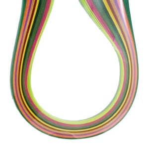 3mm Quilling Strip - Mix BrightColor (Dark Green to Fluorescent Green)
