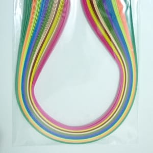 3mm Quilling Strip - Mix BrightColor (Dark Green to Pink)