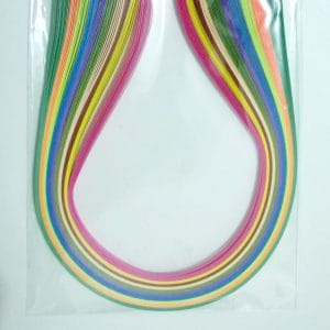 3mm Quilling Strip - Mix BrightColor (Dark Green to Pink)