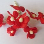 Periwinkles - Red (Pack of 10 flowers)