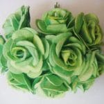 Mulberry Paper Roses (1 inch) - Green (Pack of 10 flowers)
