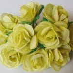 Mulberry Paper Roses (1 inch) - Yellow