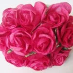 Mulberry Paper Roses (1 inch) - Pink (Pack of 10 flowers)