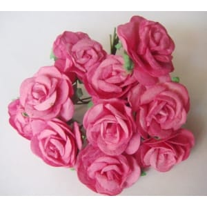 Mulberry Paper Roses (1 inch) - Light Pink