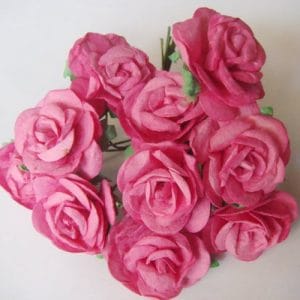 Mulberry Paper Roses (1 inch) - Light Pink