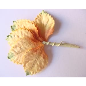 Mulberry Paper Leaves (Medium) - Orange, Yellow and Green