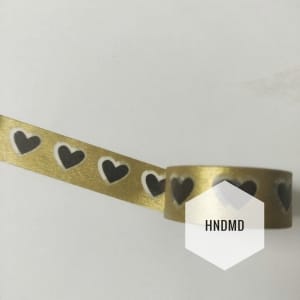 Shimmer hearts Background Washi Tape