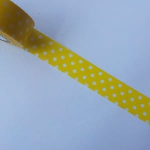 Polka Dots - Yellow and White - Japanese Washi Tape