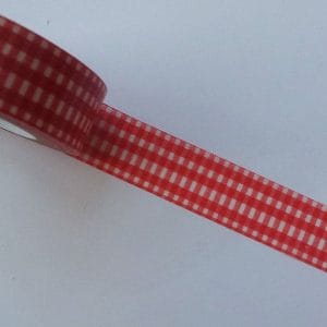 Checkered - Red and White - Japanese Washi Tape