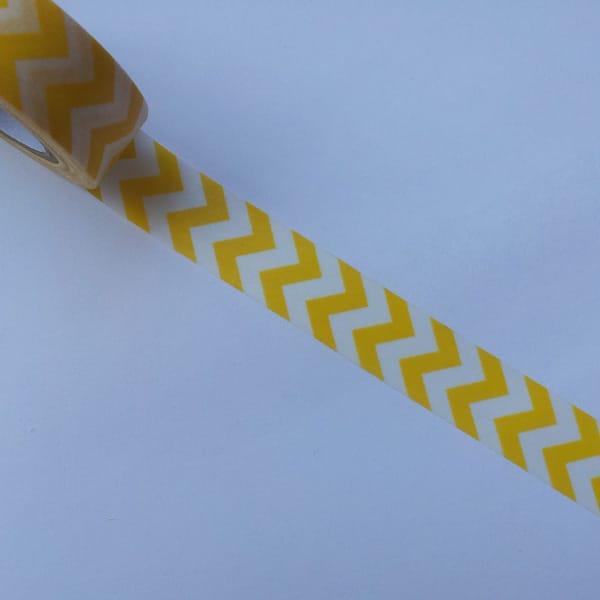 Checkered - Yellow and White - Japanese Washi Tape