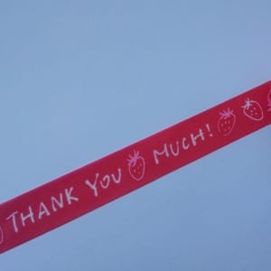Thank You- Red and White - Japanese Washi Tape
