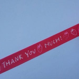 Thank You- Red and White - Japanese Washi Tape