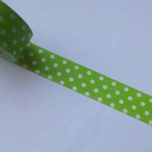 Polka Dots - Green and White - Japanese Washi Tape